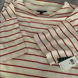 Ralph Lauren Red/White Jersey Dress Sz 1X